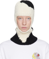 Sky High Farm Workwear Black & White Rib Balaclava In 1 Black And White