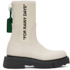 OFF-WHITE WHITE 'FOR RAINY DAYS' BOOTS