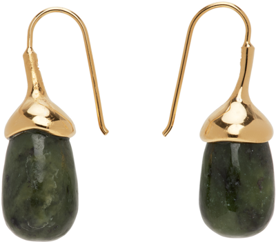 Sophie Buhai Gold Audrey Jade Earrings In 18k Gold Vermeil