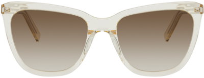 Saint Laurent Sl 548 Cat-eye Sunglasses In Yellow-yellow-brown