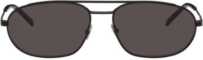 Saint Laurent Black Sl 561 Sunglasses In 001 Semimatte Black