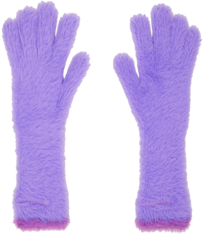Jacquemus Les Gants Neve Gloves In Pink &amp; Purple