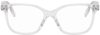 MCQ BY ALEXANDER MCQUEEN TRANSPARENT SQUARE GLASSES