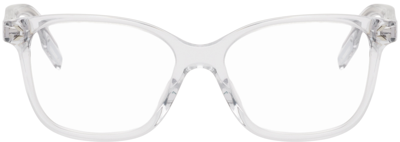 Mcq By Alexander Mcqueen Transparent Square Glasses In 003 Shiny Crystal