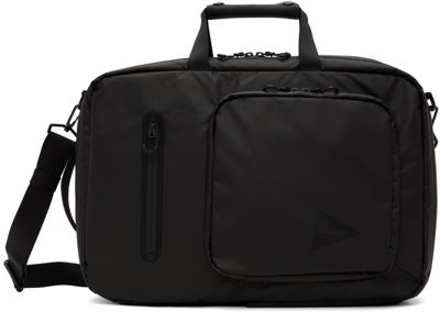 And Wander Black Coating Rip Expansion Briefcase In 010 Black