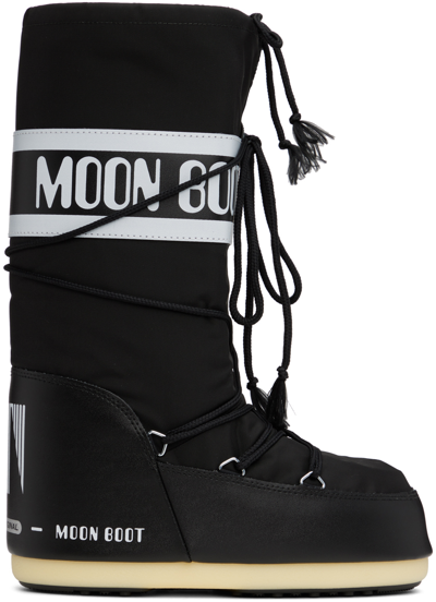 Moon Boot Black Icon Boots In 001 Black
