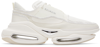 Balmain B-bold Low-top Trainers In Neoprene And Suede In 0fa Blanc