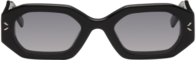 Mcq By Alexander Mcqueen Black Geometric Sunglasses In 001 Black