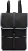 Rains Mini Reflective Waterproof Backpack In 70 Black Reflective