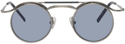 Matsuda Silver & Blue 2903h Sunglasses In Silver/blue