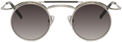 Matsuda Silver 2903h Sunglasses In Brushed Sil