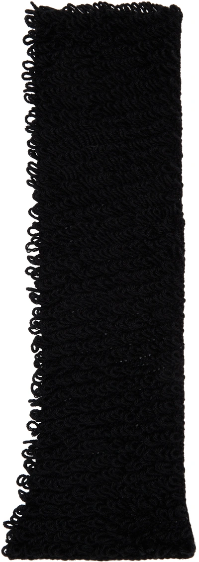 Ernest W. Baker Black Loop Knit Scarf