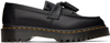 Dr. Martens' Adrian Bex Black Leather Loafers In Black Smooth