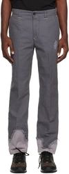 Incotex Red X Facetasm Gray Distressed Trousers In 910 Slate Grey