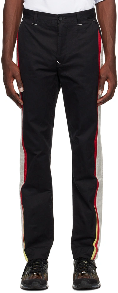 Incotex Red X Facetasm Black Striped Trousers In 990 Black