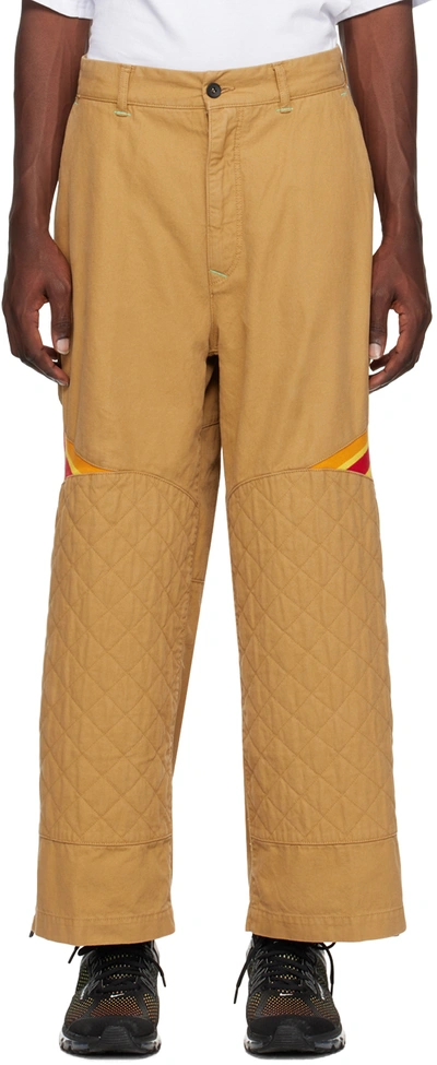 Incotex Red X Facetasm Tan Striped Trousers In 510 Camel