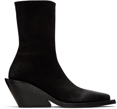 MARSÈLL BLACK GESSETTO ANKLE BOOTS