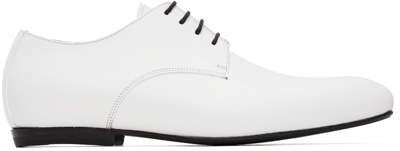 Dries Van Noten White Lace-up Derbys In 001 White