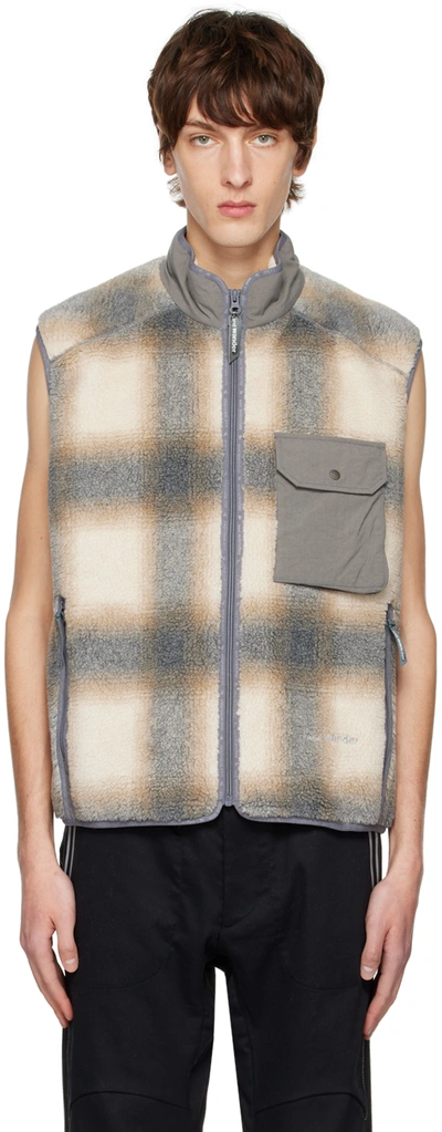 And Wander Gray Boa Vest In Grey