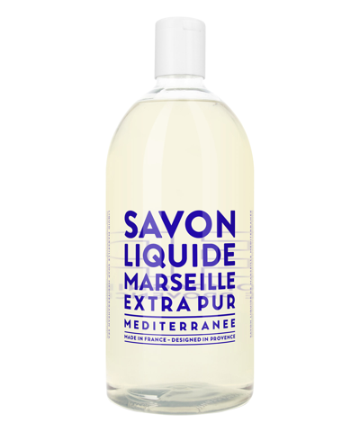 Compagnie De Provence Liquid Soap Mediterranean Sea Refill 1l - Extra Pur In White
