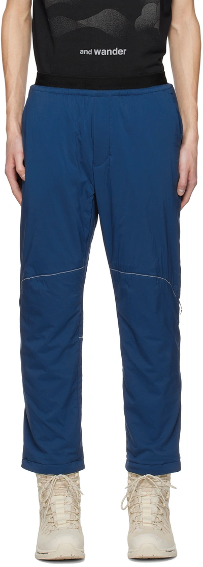 And Wander Alpha Air Nylon Track Pants In 110 Blue