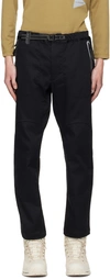 AND WANDER BLACK AIR HOLD TROUSERS