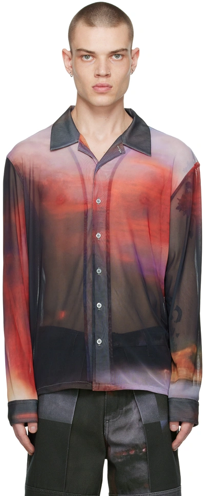 Serapis Ssense Exclusive Multicolor Shirt In Magma Sky