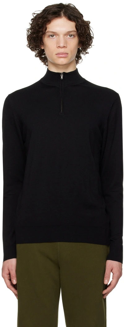 Sunspel Black Lightweight Jumper