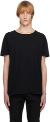 NUDIE JEANS BLACK ROGER T-SHIRT