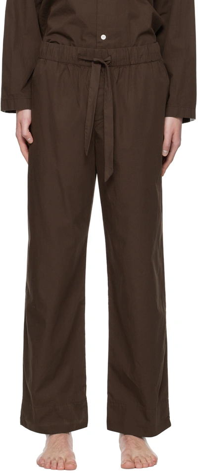 Tekla Brown Drawstring Pyjama Trousers