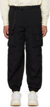MSGM BLACK BELTED CARGO trousers