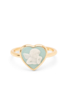 Cameo & Beyond Cherub Heart Ring In Gold