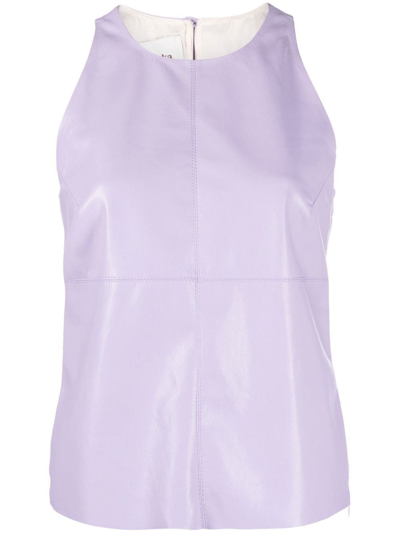 Nanushka Panelled Sleeveless Top In Purple