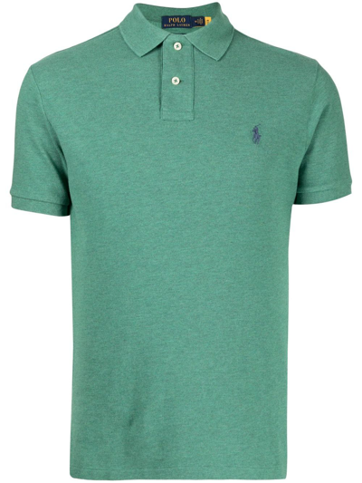 Polo Ralph Lauren Green Cotton Polo Shirt With Logo