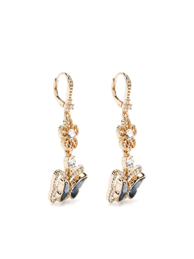 Marchesa Notte Bridesmaids Butterfly-charm Earrings In Gold