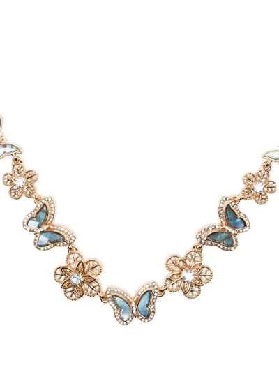 Marchesa Notte Bridesmaids Butterfly Embellished Necklace In Gold