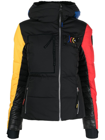Rossignol Stellar Colour-block Down Jacket In Black