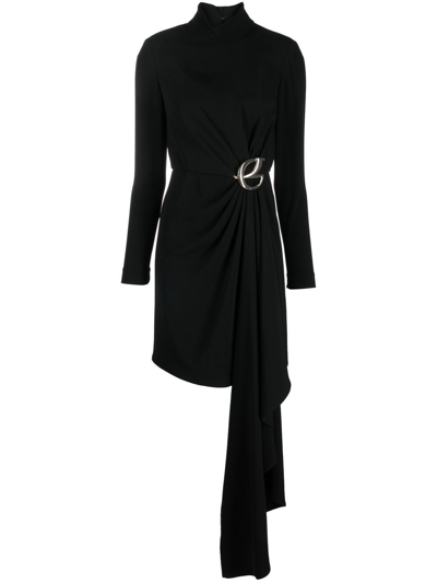 Elie Saab Black Turtleneck Cocktail Dress