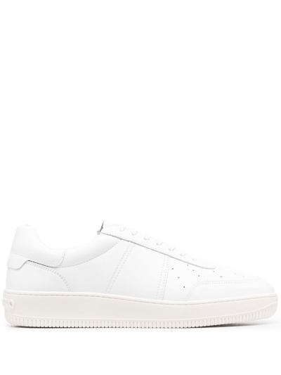 Sandro Vulca Leather Low-top Sneakers In White