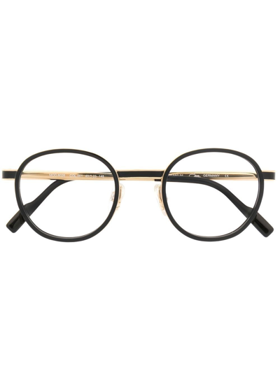 Cazal Polished-effect Round-frame Glasses