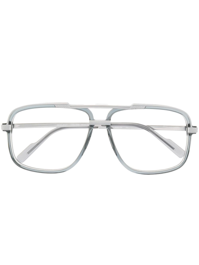 Cazal Polished Pilot-frame Glasses In Grey