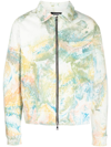 NAHMIAS MARBLE-PRINT COTTON JACKET