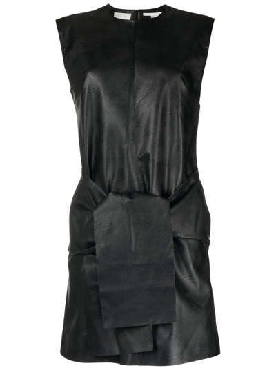 Stella Mccartney Black Tie Minidress In 1000 Black
