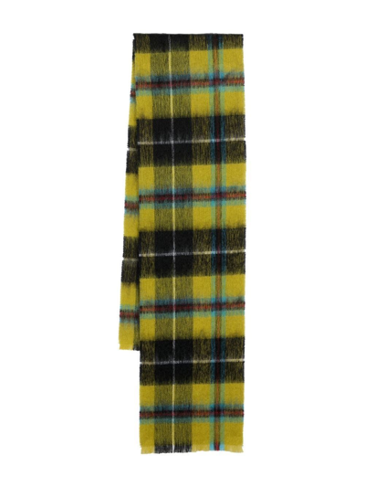 Mackintosh Cornish National Check-pattern Scarf In Yellow