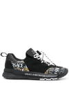 VERSACE JEANS COUTURE DYNAMIC LOGO-PRINT SNEAKERS