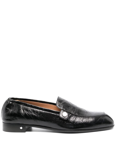 Laurence Dacade Creased Leather Loafers In Black