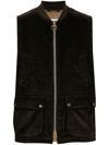 Shop Barbour Corduroy Zip-front Gilet In Green