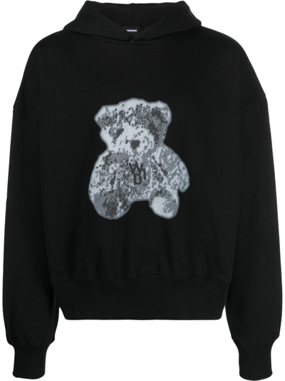 We11 Done Black New Teddy Hoodie