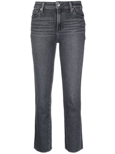 Paige Cropped Skinny-cut Jeans In Black