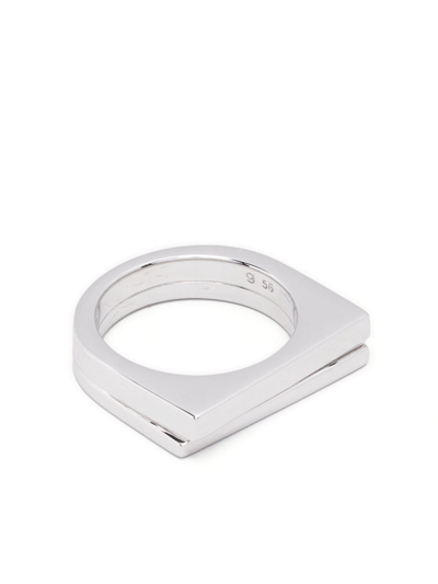 Tom Wood Step Layered Ring In Silver